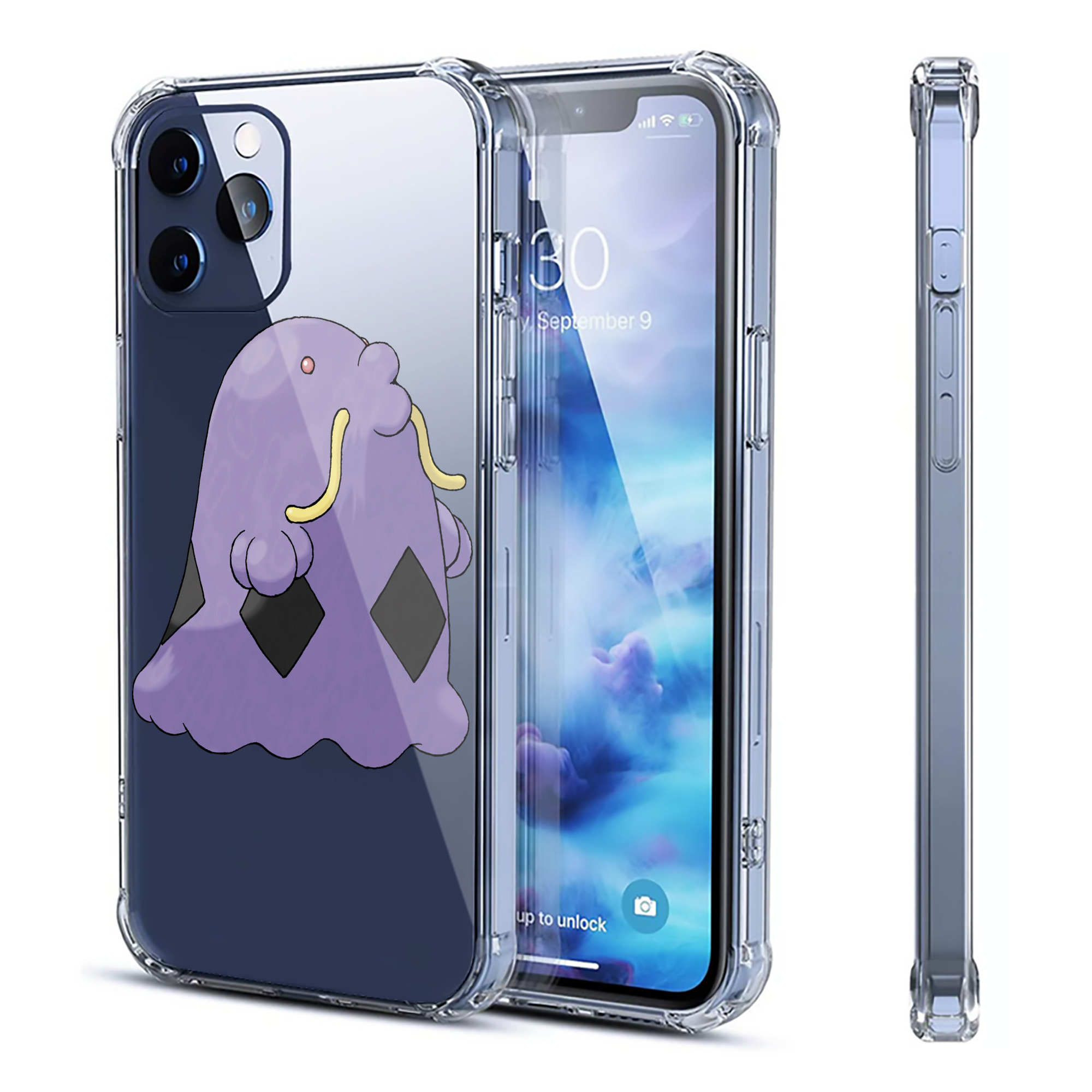 （画像用） ポケットモンスター Pokémon 【iPhone 12シリーズ対応】透明スマホケース（クリアソフトケース）